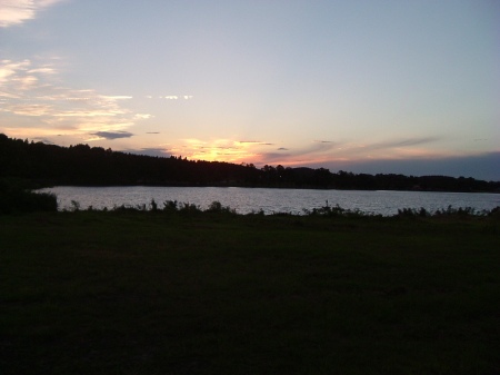 Sunset over Sun Moon Lake